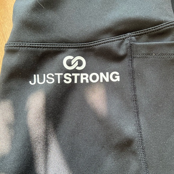 Just Strong Women’s Full Leggings - Jet Black - Size Large. - Picture 6 of 7